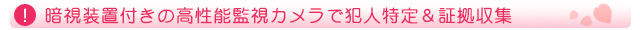 暗視装置付きの高性能監視カメラで犯人特定＆証拠収集