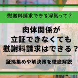 不倫は肉体関係がないと立証できない