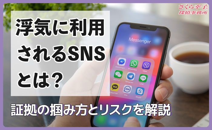 浮気に利用されるSNSとは？証拠の掴み方とリスクを解説