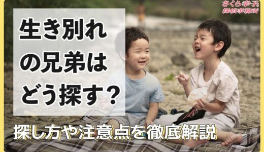 生き別れの兄弟はどう探す？探し方や注意点を徹底解説
