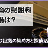 不倫の慰謝料相場は？有効な証拠の集め方と探偵活用法